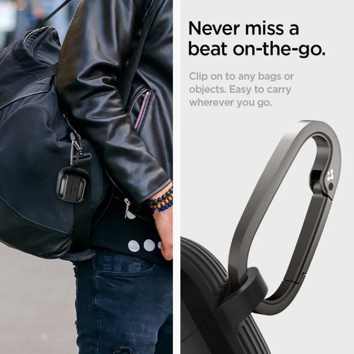 Spigen Galaxy Buds 3 Pro|Etui Galaxy Buds-ETUI RUGGED ARMOR SAMSUNG GALAXY BUDS 3 / 3 PRO MATTE BLACK