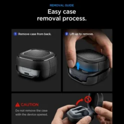 Spigen Galaxy Buds 4|Etui Galaxy Buds-ETUI RUGGED ARMOR SAMSUNG GALAXY BUDS 4 / 4 PRO MATTE BLACK