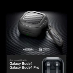 Spigen Galaxy Buds 4|Etui Galaxy Buds-ETUI RUGGED ARMOR SAMSUNG GALAXY BUDS 4 / 4 PRO MATTE BLACK