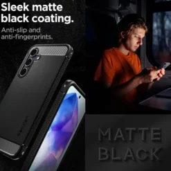 Spigen Samsung|Galaxy A55-Etui Rugged Armor Samsung Galaxy A55 5g Matte Black Case