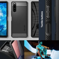 Spigen Xperia 10 V|Sony-Etui Rugged Armor Sony Xperia 10 V Matte Black Case