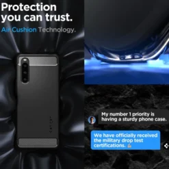 Spigen Xperia 10 V|Sony-Etui Rugged Armor Sony Xperia 10 V Matte Black Case