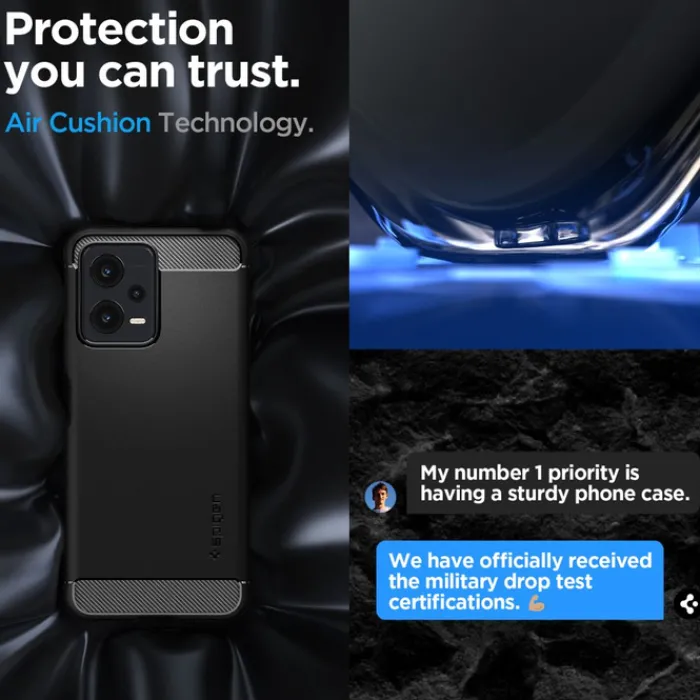 Spigen Xiaomi|Redmi Note 12 5G-Etui Rugged Armor Xiaomi Redmi Note 12 5G / Poco X5 5G Matte Black