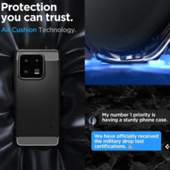 Spigen Xiaomi|13 Pro-ETUI RUGGED ARMOR XIAOMI 13 PRO MATTE BLACK CZARNY CASE