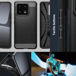 Spigen Xiaomi|13 Pro-ETUI RUGGED ARMOR XIAOMI 13 PRO MATTE BLACK CZARNY CASE