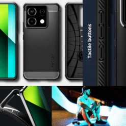 Spigen Xiaomi|Redmi Note 13 Pro 5G / Poco X6 5G-Etui Rugged Armor Xiaomi Redmi Note 13 Pro 5g / Poco X6 5g Matte Black Case