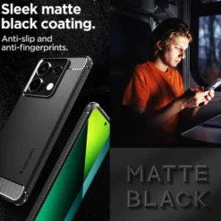 Spigen Xiaomi|Redmi Note 13 Pro 5G / Poco X6 5G-Etui Rugged Armor Xiaomi Redmi Note 13 Pro 5g / Poco X6 5g Matte Black Case