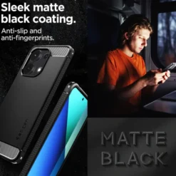 Spigen Xiaomi|Redmi Note 13 Lte-Etui Rugged Armor Xiaomi Redmi Note 13 4g Matte Black Case