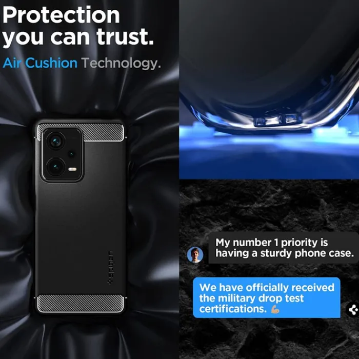 Spigen Xiaomi|Redmi Note 12 Pro Plus 5G-Etui Rugged Armor Xiaomi Redmi Note 12 Pro+ Plus 5G Matte Black