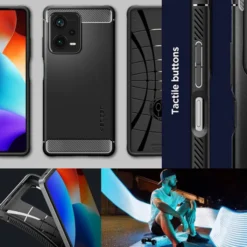 Spigen Xiaomi|Redmi Note 12 Pro Plus 5G-Etui Rugged Armor Xiaomi Redmi Note 12 Pro+ Plus 5G Matte Black