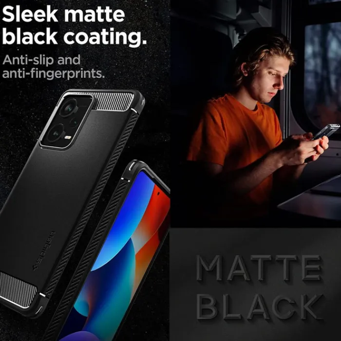 Spigen Xiaomi|Redmi Note 12 Pro Plus 5G-Etui Rugged Armor Xiaomi Redmi Note 12 Pro+ Plus 5G Matte Black