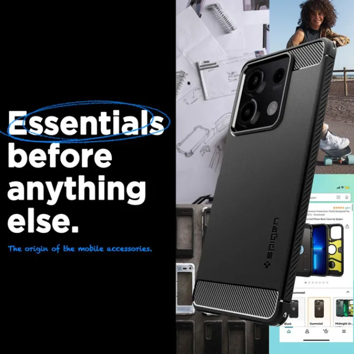 Spigen Xiaomi|Redmi Note 13 5G-Etui Rugged Armor Xiaomi Redmi Note 13 5g Matte Black Case