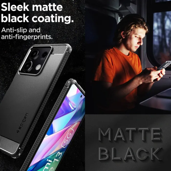 Spigen Xiaomi|Redmi Note 13 5G-Etui Rugged Armor Xiaomi Redmi Note 13 5g Matte Black Case