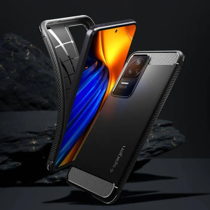 Spigen Poco|Inne Marki-Etui Rugged Armor Xiaomi Poco F4 Matte Black