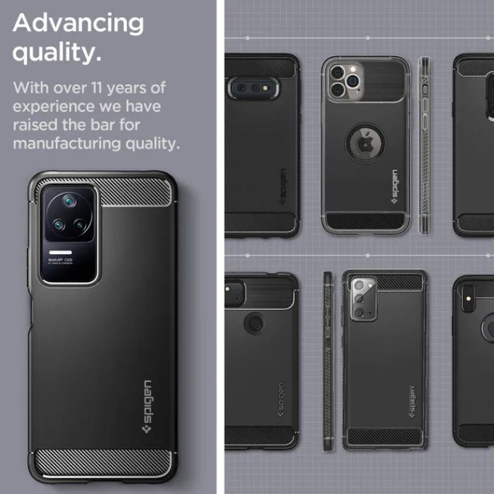 Spigen Poco|Inne Marki-Etui Rugged Armor Xiaomi Poco F4 Matte Black