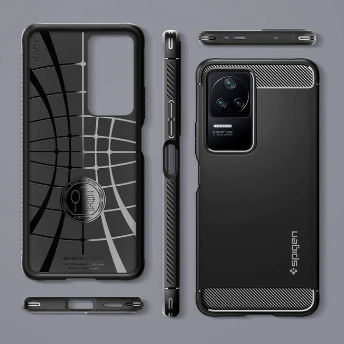 Spigen Poco|Inne Marki-Etui Rugged Armor Xiaomi Poco F4 Matte Black