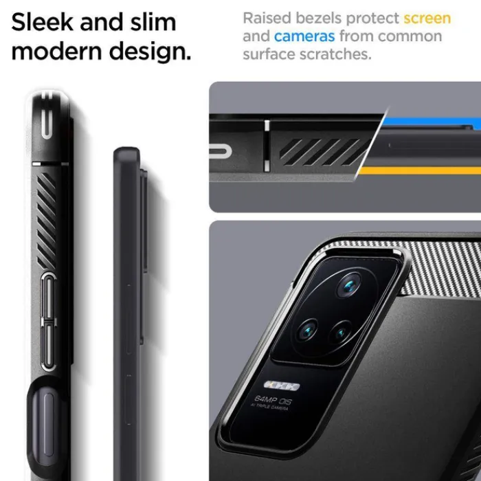 Spigen Poco|Inne Marki-Etui Rugged Armor Xiaomi Poco F4 Matte Black