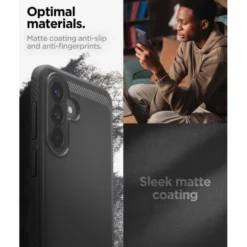 Spigen Samsung|Galaxy A57-ETUI SAMSUNG GALAXY A57 5G RUGGED ARMOR MATOWE CZARNE