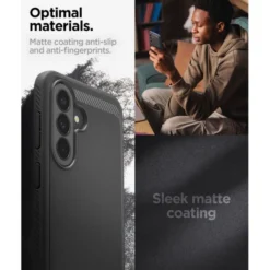 Spigen Samsung|Galaxy A37-ETUI SAMSUNG GALAXY A37 5G RUGGED ARMOR MATOWE CZARNE