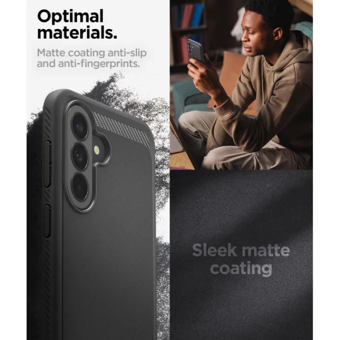 Spigen Samsung|Galaxy A37-ETUI SAMSUNG GALAXY A37 5G RUGGED ARMOR MATOWE CZARNE