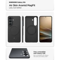 Spigen Samsung|Galaxy S26-ETUI SAMSUNG GALAXY S26 AIRSKIN ARAMID MAG MAGSAFE CZARNE