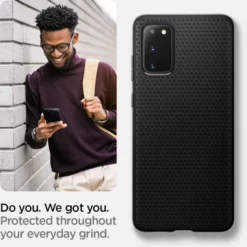 Spigen Samsung|Galaxy S20+ Plus-Etui Samsung Galaxy S20 Plus Liquid Air Matte Black Czarne Case