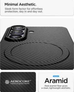 Spigen Samsung|Galaxy S26 Plus-ETUI SAMSUNG GALAXY S26 PLUS AIR SKIN ARAMID MAG MAGSAFE CZARNE
