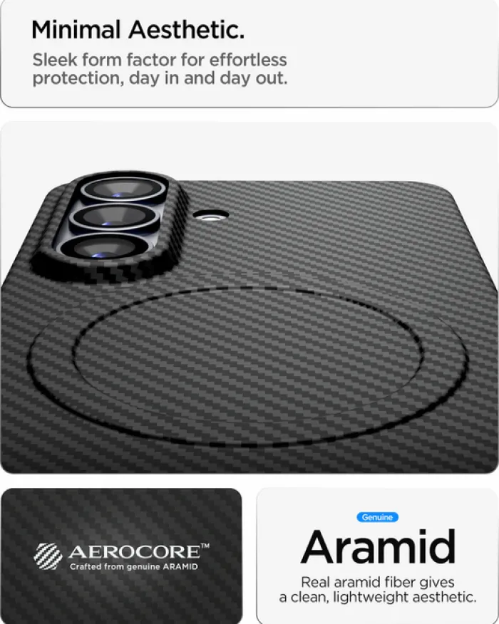 Spigen Samsung|Galaxy S26 Plus-ETUI SAMSUNG GALAXY S26 PLUS AIR SKIN ARAMID MAG MAGSAFE CZARNE