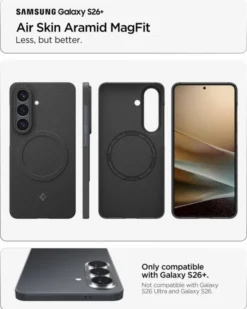 Spigen Samsung|Galaxy S26 Plus-ETUI SAMSUNG GALAXY S26 PLUS AIR SKIN ARAMID MAG MAGSAFE CZARNE