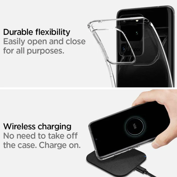 Spigen Samsung|Galaxy S20 Ultra-Etui Samsung Galaxy S20 Ultra Liquid Crystal Clear Przeźroczyste Case