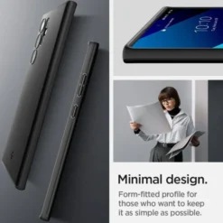 Spigen Samsung|Galaxy S22 Ultra-ETUI Samsung Galaxy S22 Ultra Thin Fit Czarne
