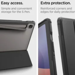 Spigen Galaxy Tab S10 Fe 10.9|Galaxy Tab S9-ETUI SAMSUNG GALAXY TAB S9 11.0 / S10 FE 10.9 X710 / X716B / X520 / X526 ULTRA HYBRID ”PRO” CZARNE