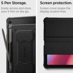 Spigen Galaxy Tab S10 Fe+ Plus 13.1|Samsung-ETUI SAMSUNG GALAXY TAB S10 FE+ PLUS 13.1 X620 / X626B RUGGED ARMOR ”PRO” CZARNE