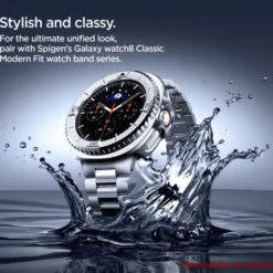 Spigen Galaxy Watch 8 Classic 46Mm|Samsung-ETUI SAMSUNG GALAXY WATCH 8 CLASSIC (46 MM) BEZEL TUNE PRO PILOT SILVER