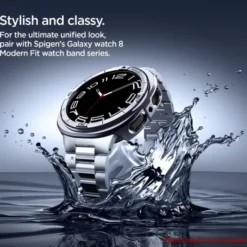 Spigen Galaxy Watch 8 44Mm|Samsung-ETUI SAMSUNG GALAXY WATCH 8 (44 MM) BEZEL TUNE PRO PILOT RAMKA SILVER