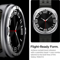 Spigen Galaxy Watch 8 44Mm|Samsung-ETUI SAMSUNG GALAXY WATCH 8 (44 MM) BEZEL TUNE PRO PILOT RAMKA SILVER
