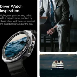 Spigen Galaxy Watch 8 44Mm|Samsung-ETUI SAMSUNG GALAXY WATCH 8 (44 MM) BEZEL TUNE PRO DIVER RAMKA BLACK