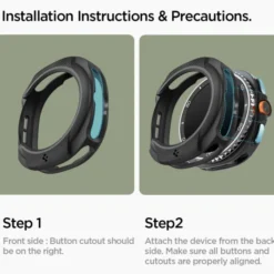 Spigen Galaxy Watch 8 Classic 46Mm|Samsung-ETUI SAMSUNG GALAXY WATCH 8 CLASSIC 46 MM LIQUID AIR MATTE CZARNE