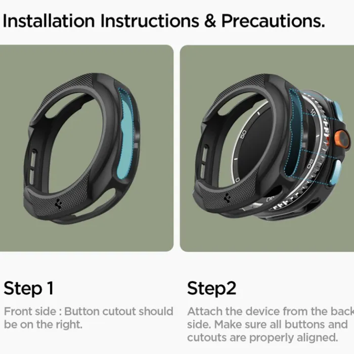 Spigen Galaxy Watch 8 Classic 46Mm|Samsung-ETUI SAMSUNG GALAXY WATCH 8 CLASSIC 46 MM LIQUID AIR MATTE CZARNE