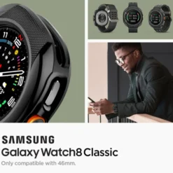 Spigen Galaxy Watch 8 Classic 46Mm|Samsung-ETUI SAMSUNG GALAXY WATCH 8 CLASSIC 46 MM LIQUID AIR MATTE CZARNE