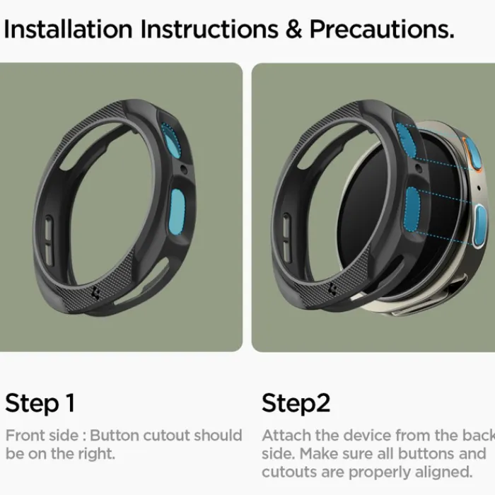 Spigen Galaxy Watch 8 40Mm|Samsung-ETUI SAMSUNG GALAXY WATCH 8 40 MM LIQUID AIR MATOWE CZARNE