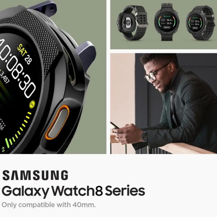 Spigen Galaxy Watch 8 40Mm|Samsung-ETUI SAMSUNG GALAXY WATCH 8 40 MM LIQUID AIR MATOWE CZARNE