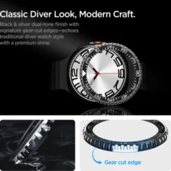 Spigen Galaxy Watch 8 Classic 46Mm|Samsung-ETUI SAMSUNG GALAXY WATCH 8 CLASSIC (46 MM) BEZEL TUNE PRO DIVER BLACK