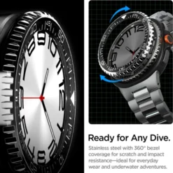 Spigen Galaxy Watch 8 Classic 46Mm|Samsung-ETUI SAMSUNG GALAXY WATCH 8 CLASSIC (46 MM) BEZEL TUNE PRO DIVER BLACK