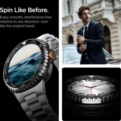 Spigen Galaxy Watch 8 Classic 46Mm|Samsung-ETUI SAMSUNG GALAXY WATCH 8 CLASSIC (46 MM) BEZEL TUNE PRO DIVER BLACK