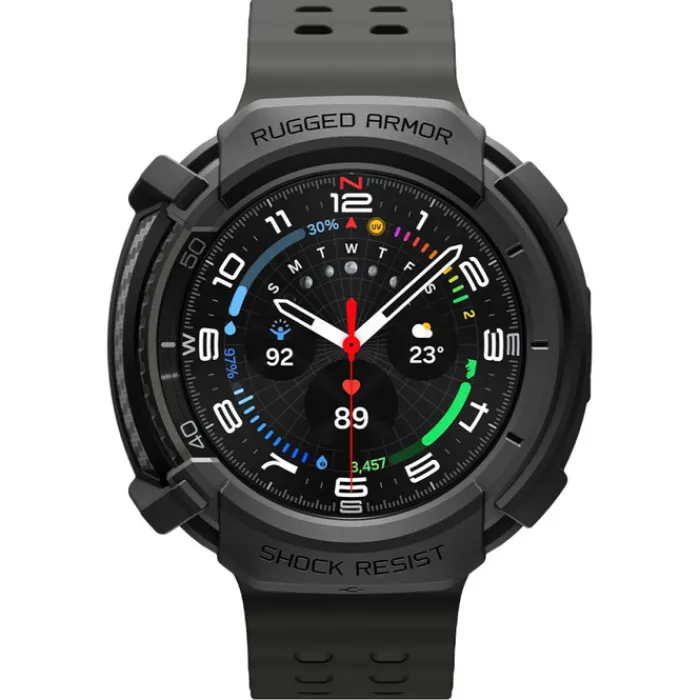 Spigen Galaxy Watch 8 Classic 46Mm|Samsung-ETUI SAMSUNG GALAXY WATCH 8 CLASSIC 46 MM RUGGED ARMOR MATTE CZARNE