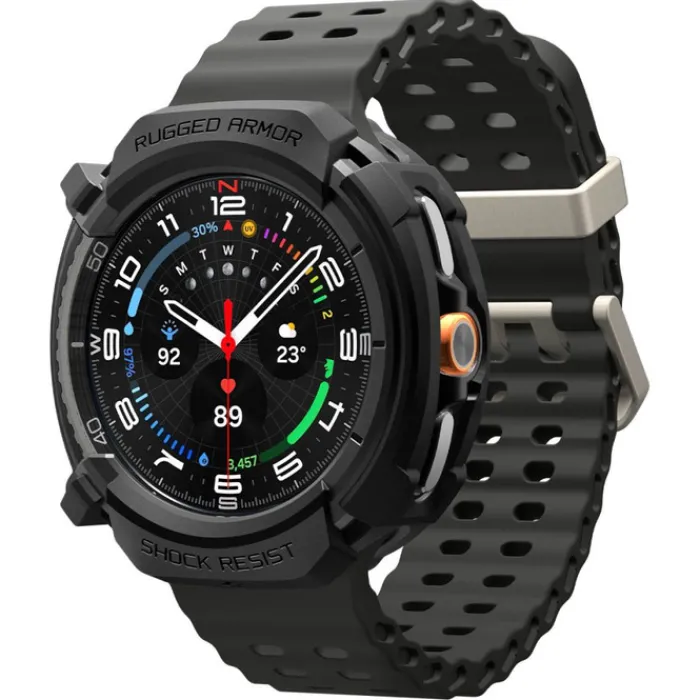 Spigen Galaxy Watch 8 Classic 46Mm|Samsung-ETUI SAMSUNG GALAXY WATCH 8 CLASSIC 46 MM RUGGED ARMOR MATTE CZARNE
