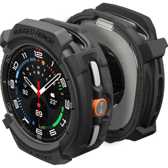Spigen Galaxy Watch 8 Classic 46Mm|Samsung-ETUI SAMSUNG GALAXY WATCH 8 CLASSIC 46 MM RUGGED ARMOR MATTE CZARNE