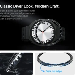 Spigen Galaxy Watch 8 44Mm|Samsung-ETUI SAMSUNG GALAXY WATCH 8 44 MM BEZEL TUNE DIVER CZARNE
