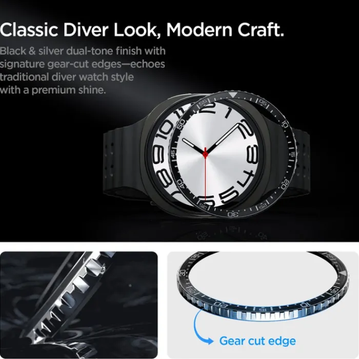 Spigen Galaxy Watch 8 44Mm|Samsung-ETUI SAMSUNG GALAXY WATCH 8 44 MM BEZEL TUNE DIVER CZARNE